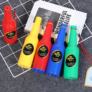 New creative beer bottle plastic horn festival active atmosphere props fans cheer horn microphone wholesale