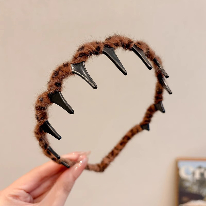 Otoño y invierno de alto nivel explosivo tipo ondas de pelusa correa de cabello para mujeres cráneo alto no lesiones de dientes de cabello para el cabello de doble propósito