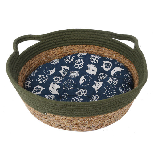 [Factory] Pet Supplies Dog and Cat Beds Pet Mats Four Seasons Autumn and Winter Cotton Rope Woven Pet Bed Pads Dog Mats