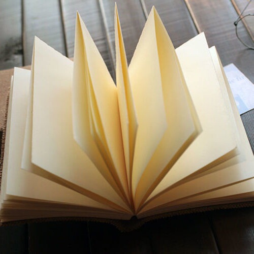 Retro linen handbook rough edge hand-painted creative blank kraft paper diy handbook notebook for college students