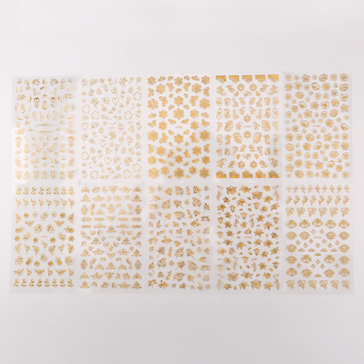 G40 골드 네일아트 스티커 1세트(10매)