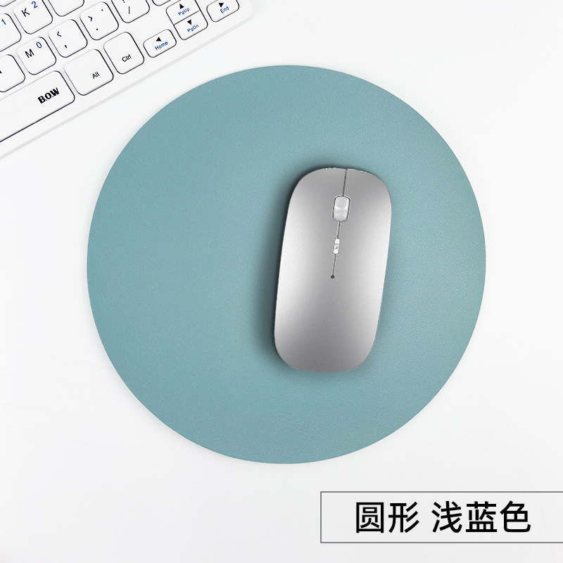 国境を越えた現物pu皮厚手マウスパッド皮革汚れに強い多色角形円形皮質マウスパッドはロゴを決めることができる|undefined