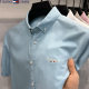 genuine goods American Tommy Short-sleeved Shirt Men's Spring and Summer Thin Fashion Casual Breathable Middle-aged Shirt Western Style