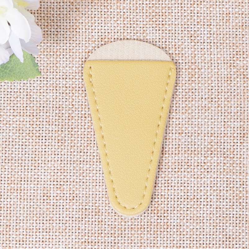 Gran escala de stock de cuero grueso pequeño cubierta de tijeras nariz cejas de corte de hilo cabeza de belleza tijeras cubierta de almacenamiento de costura