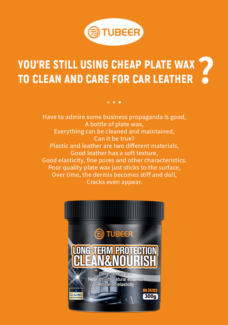Free shipping TUBEER car interior renovation leather nourishing cream interior coating agent car cleaning and maintenance agent