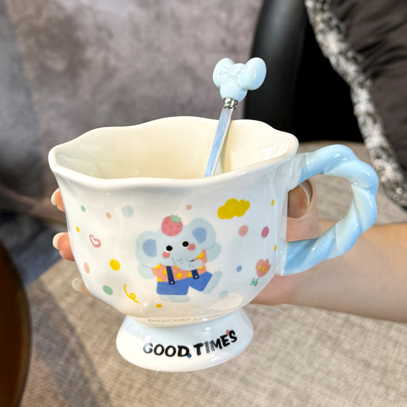 Ins風子犬マグカップ高颜値カップ陶磁器カップルカップは女子学生の日にプレゼントします|undefined
