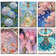 ����ֱ��DIY ��ʯ����ͨŮ������羰��/Բ����ʯ������������װ