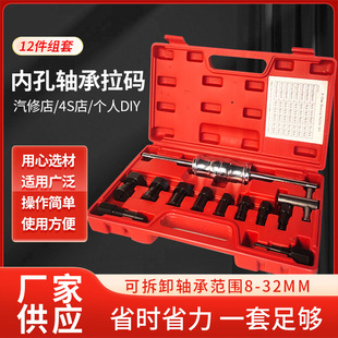 Combination-Specific 12-Piece Inner Hole Bearing Puller Auto Repair Inner Hole Bearing Removal Tool