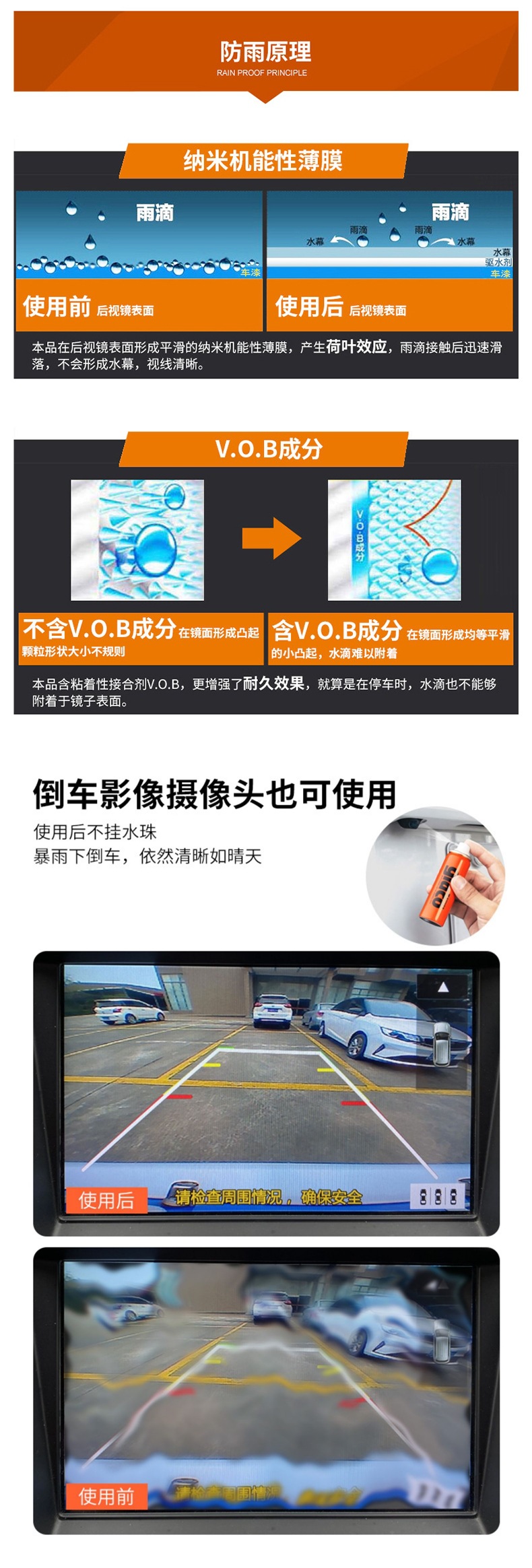 SOFT99 Car Rainproof Film Rearview Mirror Waterproof Coating Spray