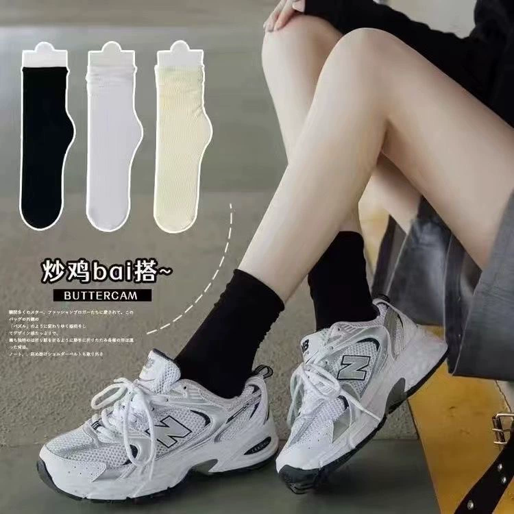 Thin socks, summer velvet black universal silk white breathable swan, wholesale, absorbs sweat and smell