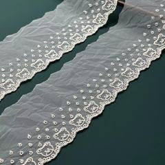 刺繡網紗花邊 棉布網紗花邊 洛麗塔花邊 童裝女裝婚紗網布花邊