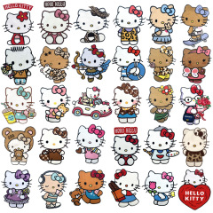 新しい Labubu 水溶性刺繍パッチ kt 猫漫画ハローキティ猫衣類アクセサリー