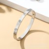 Brand trend bracelet stainless steel, European style, light luxury style
