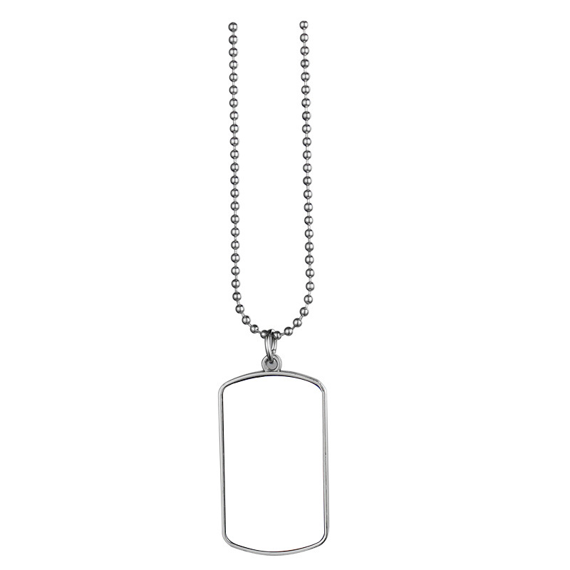 Transfronterizos Amazon blanco de transferencia térmica de metal collar de etiqueta de perro DIY colgante grabación para imprimir tarjeta de identificación de mascotas