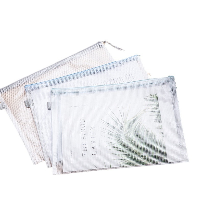 Deli 63450 papelería A4 transparente bolsa de información bolsa de almacenamiento de la Oficina del estudiante bolsa de cremallera multiusos