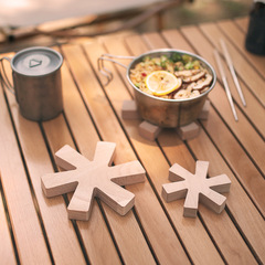 Outdoor Snowflake Insulating Mat Office Desk Cup Mat Dining Table Mat Plate Mat Bowl Mat Pot Mat Kitchen Beech Wood Insulating Mat