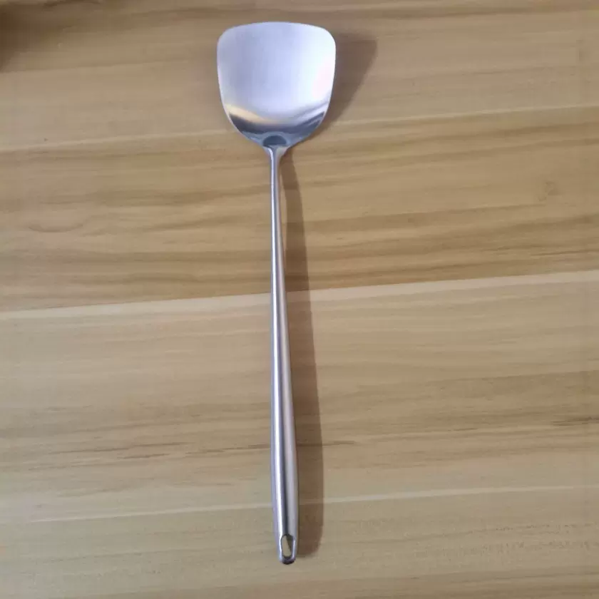 家用加厚加长无磁不锈钢锅铲厨房长柄防烫无磁烹饪勺铲304不锈钢