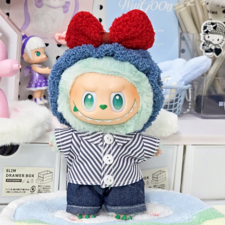 仅衣服适用于拉布布娃衣一二三代labubu挂件公仔可穿新品娃衣套装|undefined