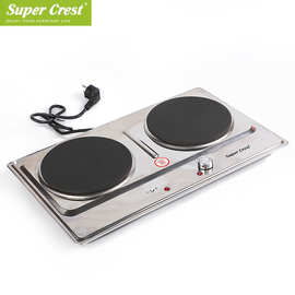 Super Crest 跨境欧规家用双头电炉大功率多功能电热炉SCT-9042