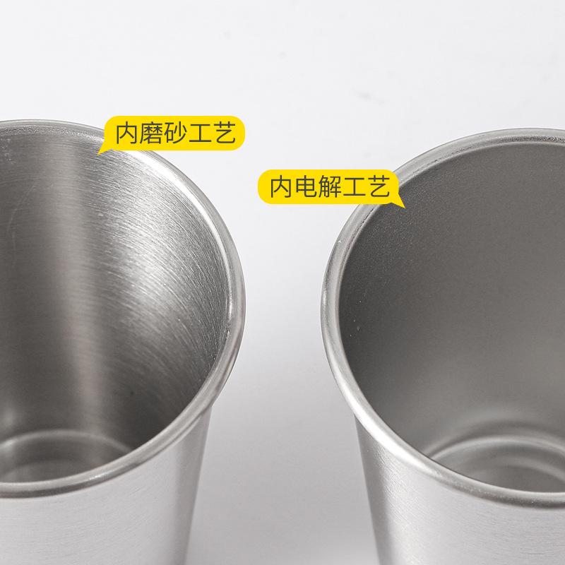 Amazon Cross-border 304 stainless steel outdoor camping water cup beer cup cold drink cup portable small wine cup tea cup