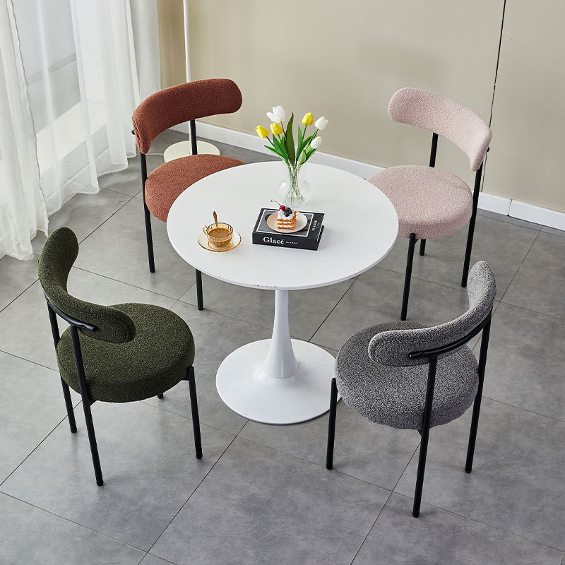定制北欧实木餐椅 设计师现代简约家用高级感靠背椅咖啡店洽谈椅
