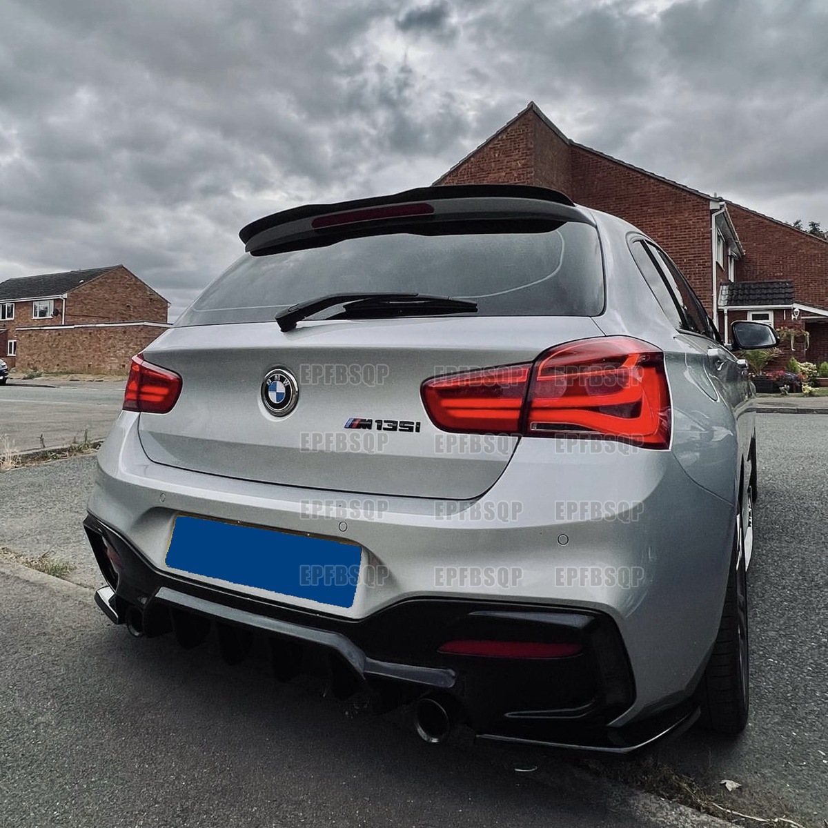 Suitable for 08-20 Hatchback Bmw 1 Series Rear Wing F20 E87 Imported 1 Series Carbon Fiber Pattern Top Wing Without Drilling