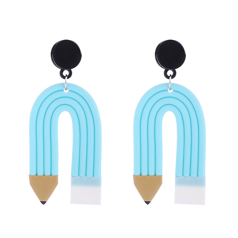1 Pair Cute Geometric Soft Clay Irregular Women's Earrings display picture 3