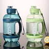 Capacious street handheld teapot for water with glass for gym, headband, straw, cup, wholesale