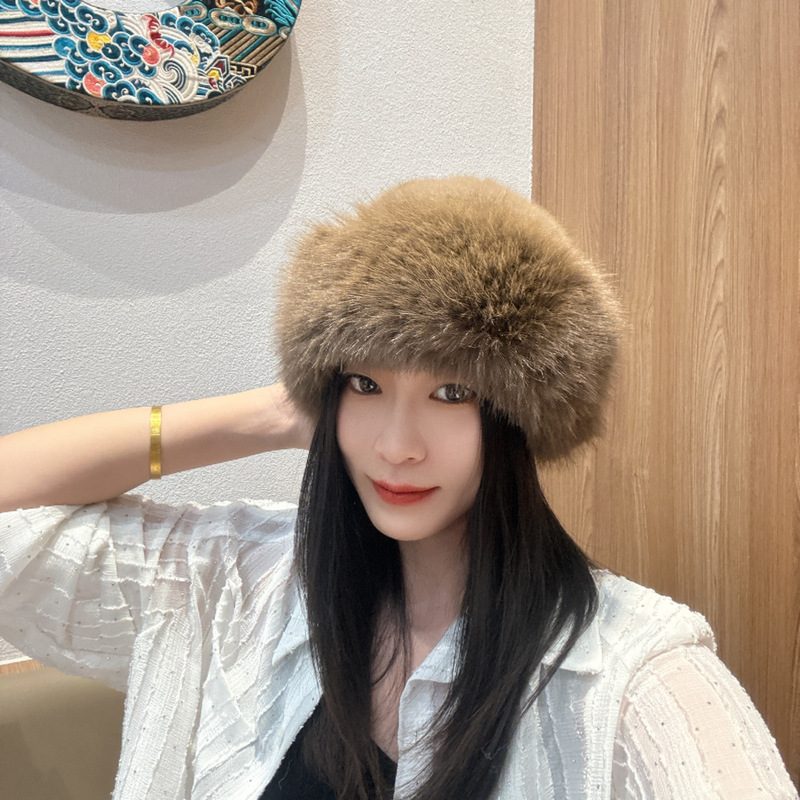 新しいモンゴル帽子ぬいぐるみ帽子女性の厚く暖かいファッショナブルな漁師の帽子防風防寒帽子クロスボーダーサプライ|undefined