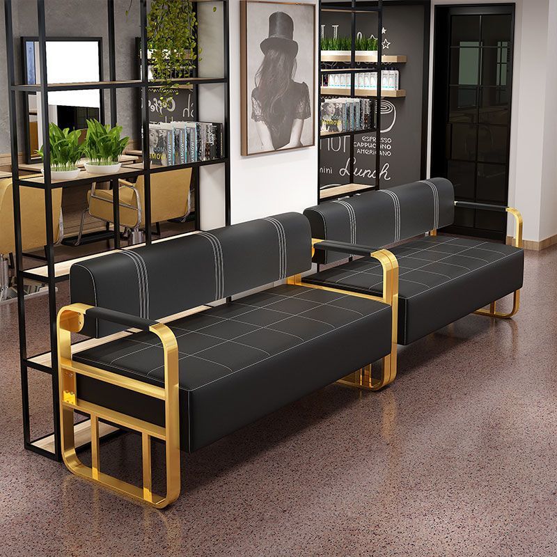 Oficina de recepción pequeño sofá barbería silla de espera ropa salón de belleza barbería sala de descanso silla barbería image 3