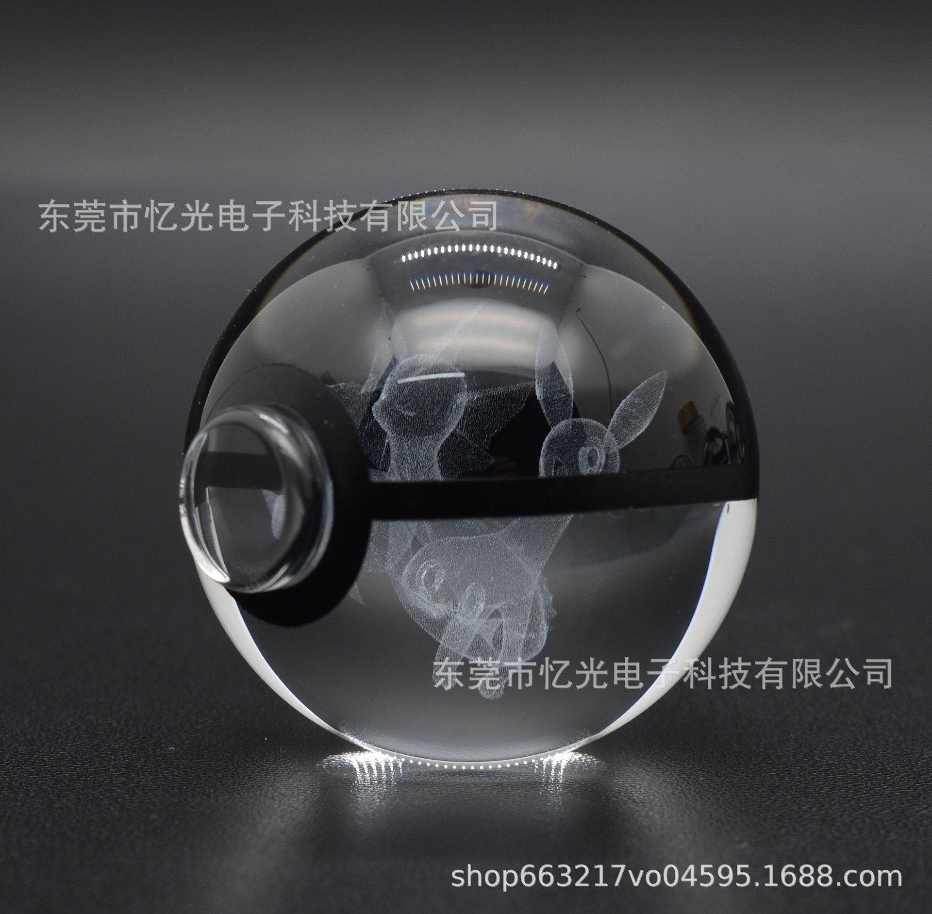 Ventas directas de fábrica transfronterizas Pokemon Pokemon Elfo Ball 3D Escultura interior Bola de cristal Animación Luz nocturna Personalización