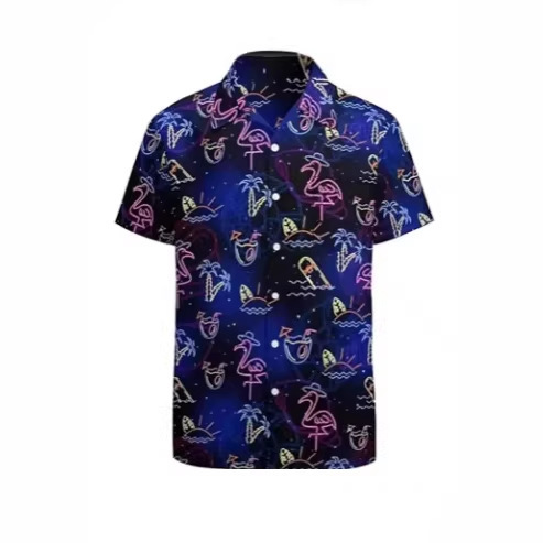 Men's Hawaiian Shirt Camp T-Shirt Fluorescent 3D Print Street Casual Short-Sleeve Fashion Casual Wear Men's Hawaiian Shirt Camp T-Shirt Fluorescent 3D Print Street Casual Short-Sleeve Fashion Casual Wear