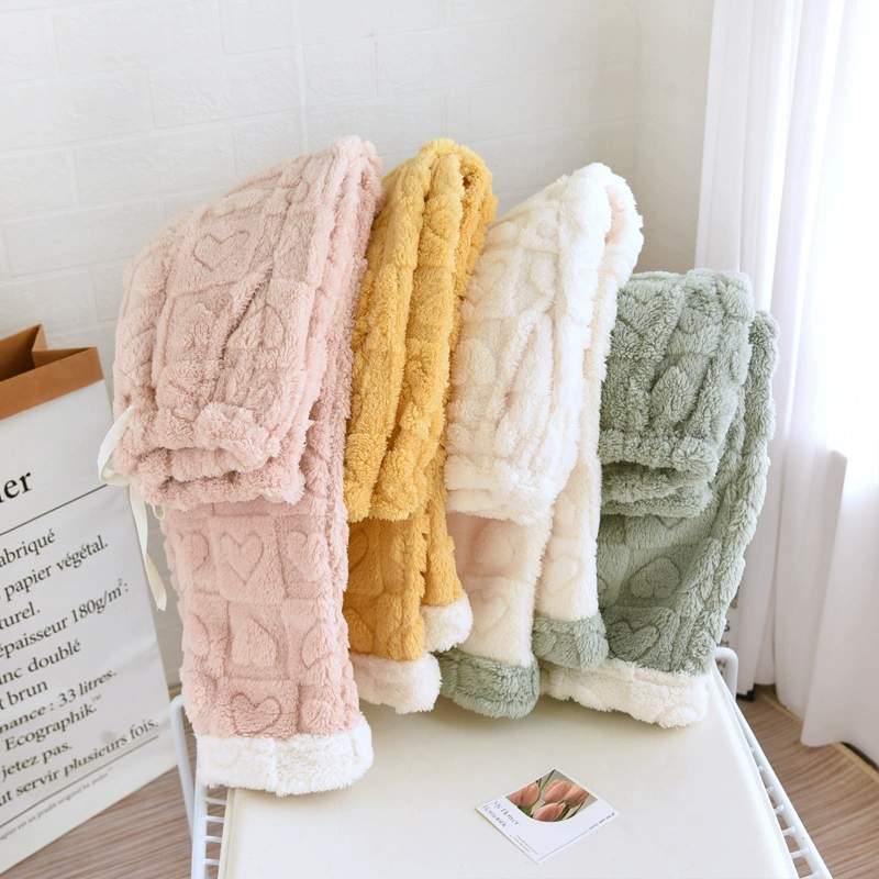 Женские квадратные Пижамные брюки из кораллового флиса Love, утепленные мягкие свободные Фланелевые домашние брюки на флисовой подкладке, на осень и зиму