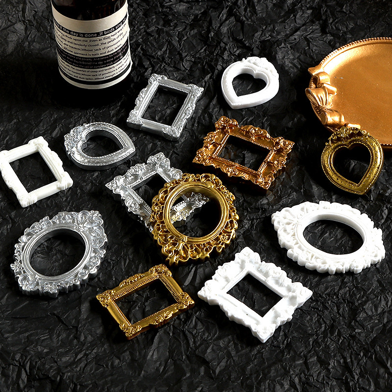European-style simulation retro baroque photo frame resin accessories photography background shooting decoration matching props small ornaments European-style simulation retro baroque photo frame resin accessories photography background shooting decoration matching props small ornaments