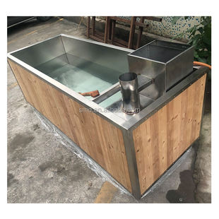 Simonda Sauna Bathtub New 304 Stainless Steel Liner Red Cedar Wooden Hot Tub Export Export