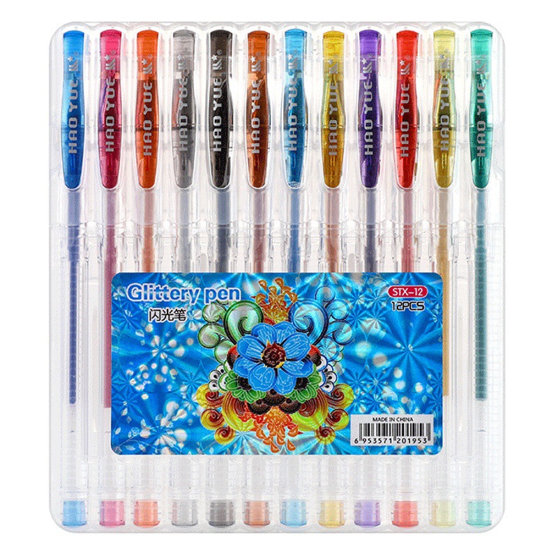 DIY24 color de la mano cuenta Flash pluma de gel de color pluma de gel brillante graffiti multicolor resalte resaltar pluma