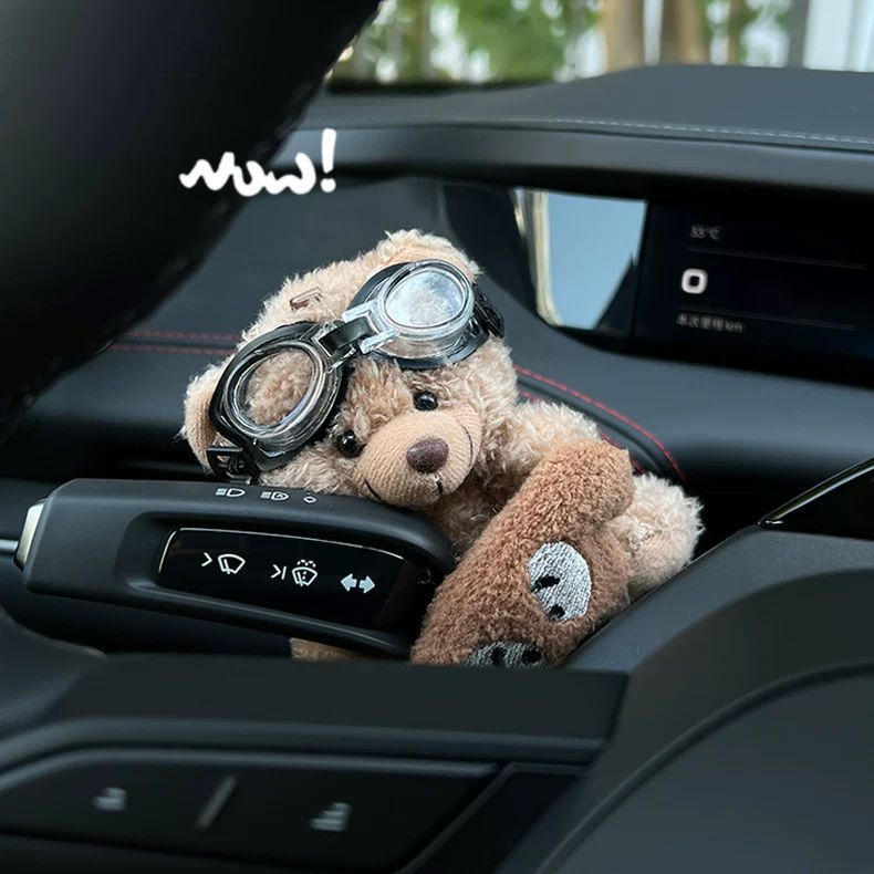 Car Creative Cute Cute Pet Bear Screen Ornaments Cartoon Car Decoration Car Decoration Car Decoration Goddess