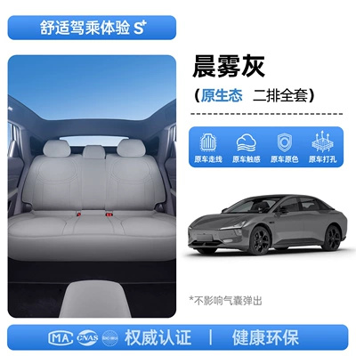 Seat cushion, seat cover — Models of Xpeng M03 All-Inclusive Seat - upgraded-invisible-model-xpeng-m03-morning-mist-gray-second-row-complete-set-xpeng-m03-26-models