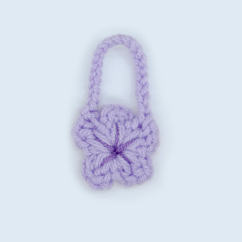 라일락 오각형 꽃 숄더백