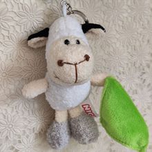 羊挂件公仔毛绒玩具玩偶娃娃钥匙扣手帕羊白羊黑耳朵一件代发