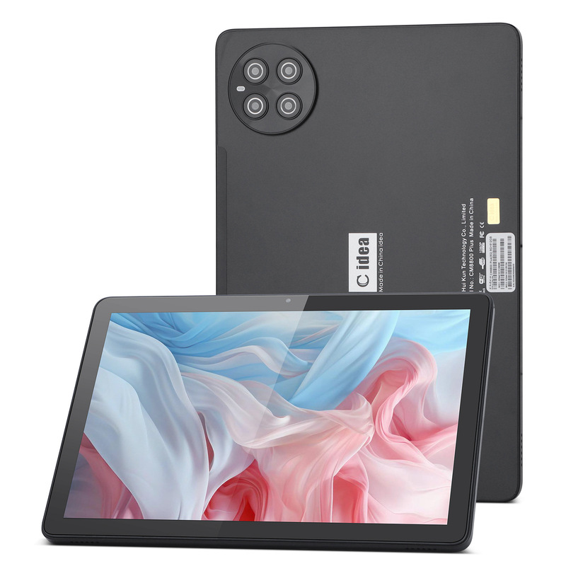 C Idea 10.1inch Tablet Android 12 System, 5g Dual Sim Card, 8+1Tb Memory, with Keyboard - Black