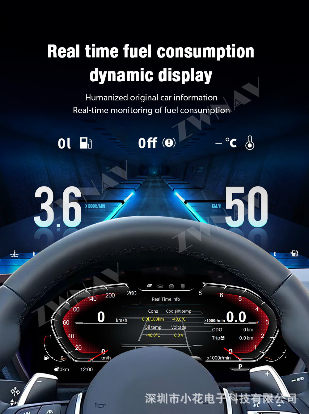 Suitable for 2013-2020 BMW 3 Series upgraded full LCD instrument cluster, car odometer, multi-function instrument