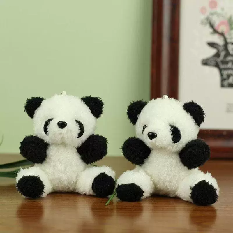 网红可爱萌小熊猫挂件毛绒玩具公仔卡通包包挂饰钥匙扣娃娃小玩偶