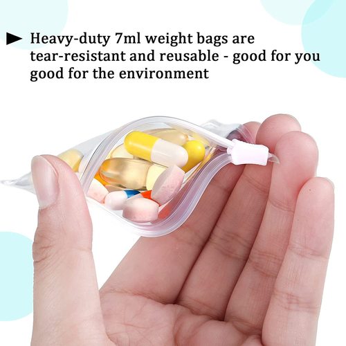 Transparent EVA travel ziplock bag pill bag Sealed EVA vitamin pill refill bag jewelry bag