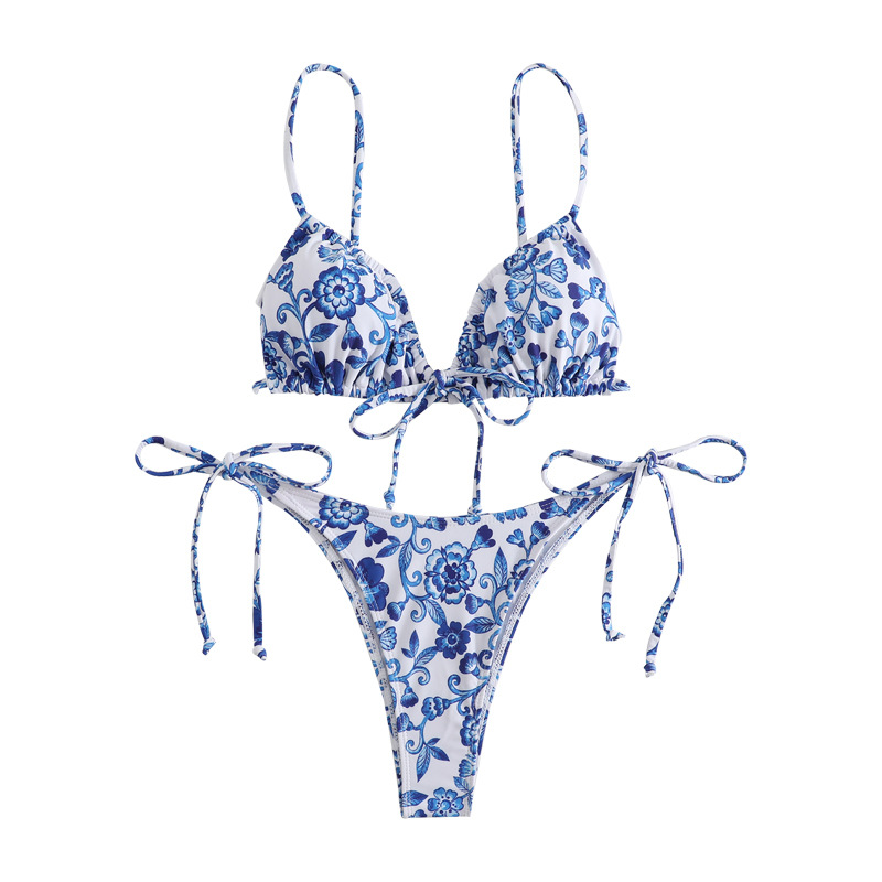 Women's Flower 2 Pieces Set Bikinis Swimwear display picture 6