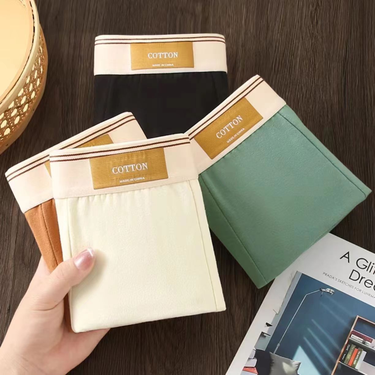 Men's Underwear, Men's Boxer Briefs, Men's Underwear, 7A Grade Antibacterial, Large Size, Breathable, Men's Boxer Briefs, Boxer Briefs, Short