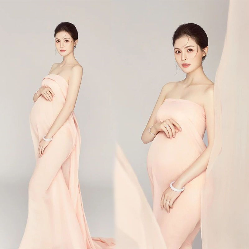 Cross-border art photography photography theme studio maternity photo clothing beautiful pregnant mom elegant cute chiffon tube top