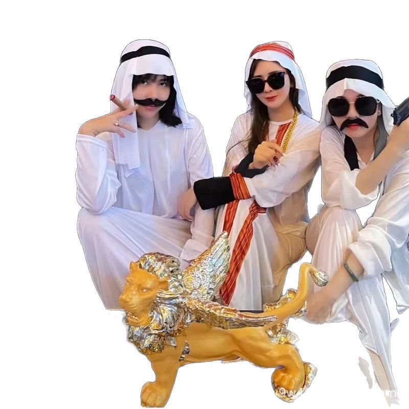 Halloween Oriente Medio túnica tirano local cosplay Dubai jefe árabe príncipe mascarada bola tirano local túnica