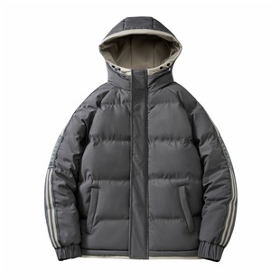 Winter Men's plus size Coat Casual Men's Thickened Cotton Coat Hooded Coat Warm fleece-lined Fashionable Thick Cotton Coat