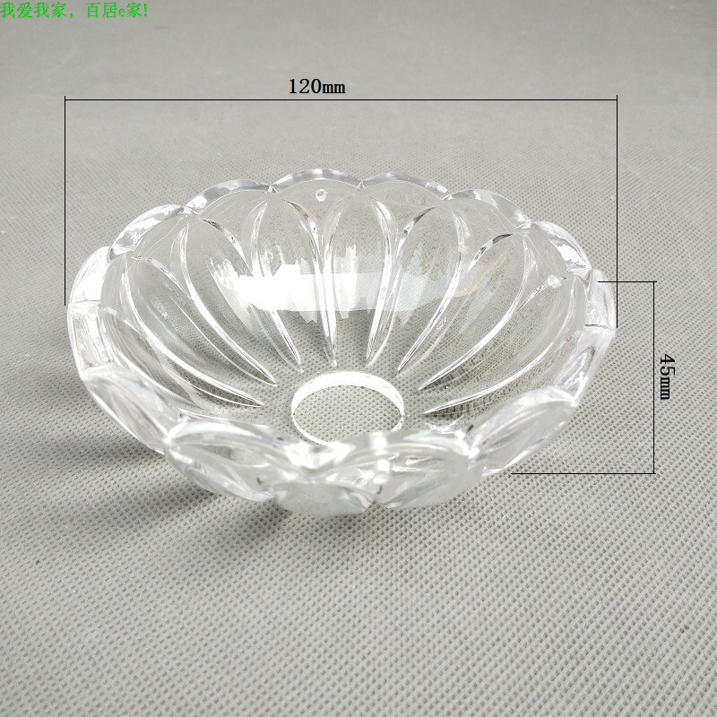 120X45Mm European Style Crystal Lamp 14 Petals Flower Shaped Glass Dishes Candle Lamp Chandelier Dishes Accessories